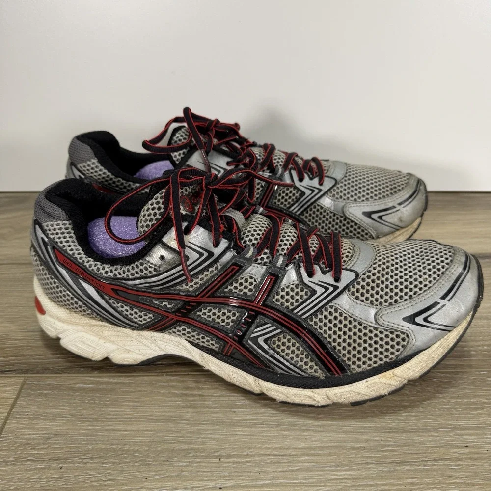 Asics Mens Gel Equation Running Shoes Size 11 4E T3F2N Gray/Red